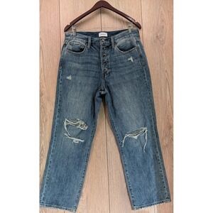Pistola Size 30 Button Fly Distressed Straight Leg Jeans | Vintage Wash